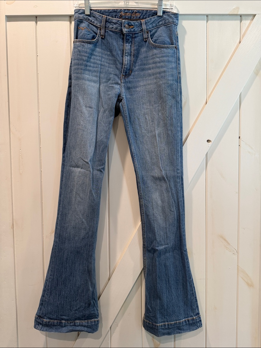 Kimes Ranch Medium Blue Flared Jeans - Picture 1 of 5